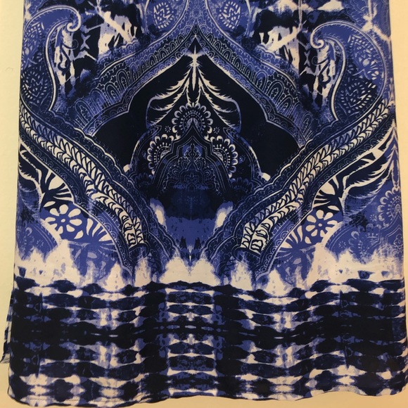 Blue / White Patterned Maxi Skirt - Picture 3 of 4